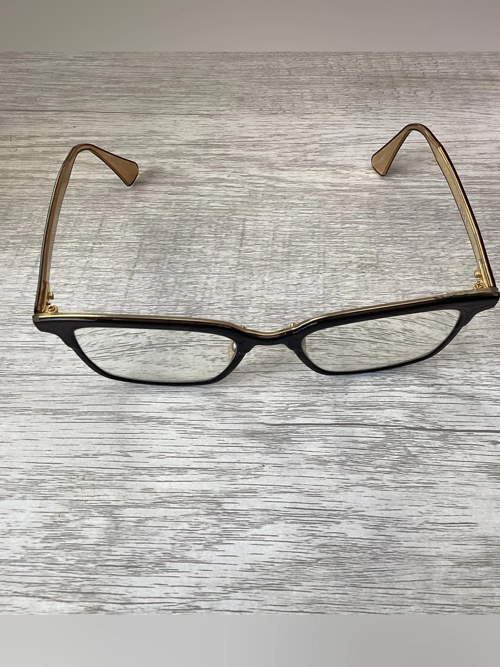 DITA Polymath Black Gold Square Designer Frames Glasses